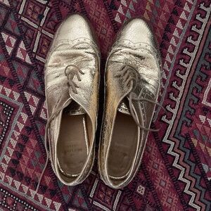 Sezane gold oxfords size 39